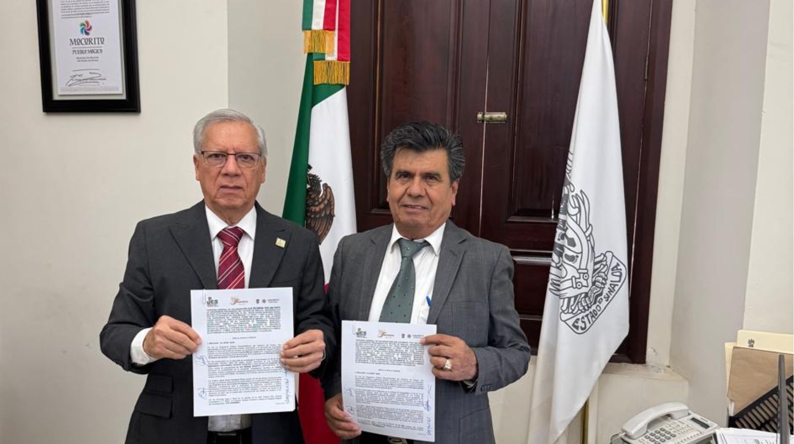 Firma de convenio con Mocorito